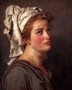 Louis David Portrait Of A Young Woman In A Turban Jacques-Louis David